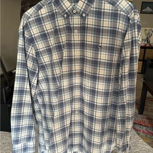 Vineyard Vines Navy and White Plaid Shirt